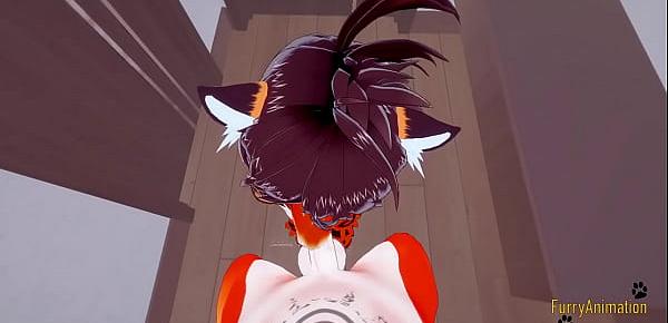  Furry Hentai 3D - POV Tigress blowjob and gets fucked by fox - Japanese manga anime yiff cartoon porn